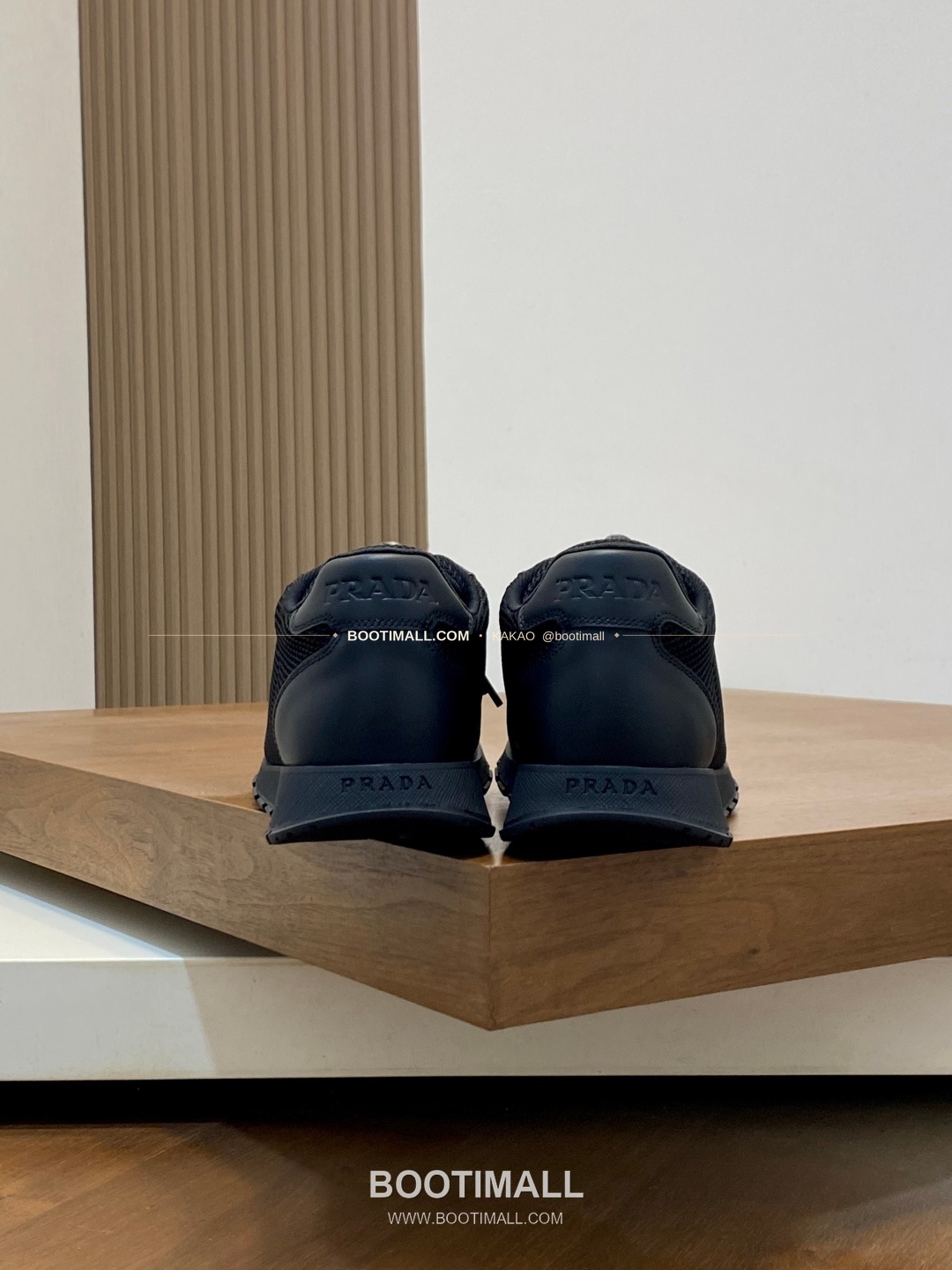 프라다 테크패브릭 송아지가죽 기하학 스티치 로고 레이스업 스니커즈 블랙 Prada Tech Fabric Calfskin Geometric Stitch Logo Lace-Up Sneakers 8