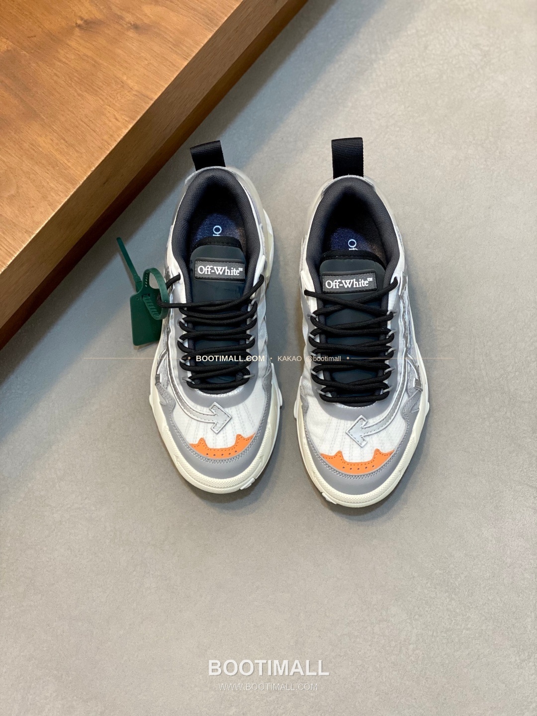 오프화이트 버질 아블로 레더 메쉬 로고 레이스업 스니커즈 그레이 Off-White C/O Virgil Abloh Leather Mesh Logo Lace-Up Sneakers 1