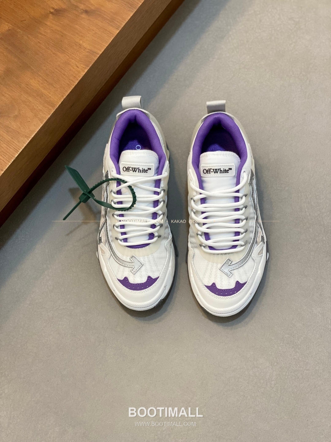 오프화이트 버질 아블로 레더 메쉬 로고 레이스업 스니커즈 퍼플 Off-White C/O Virgil Abloh Leather Mesh Logo Lace-Up Sneakers 1