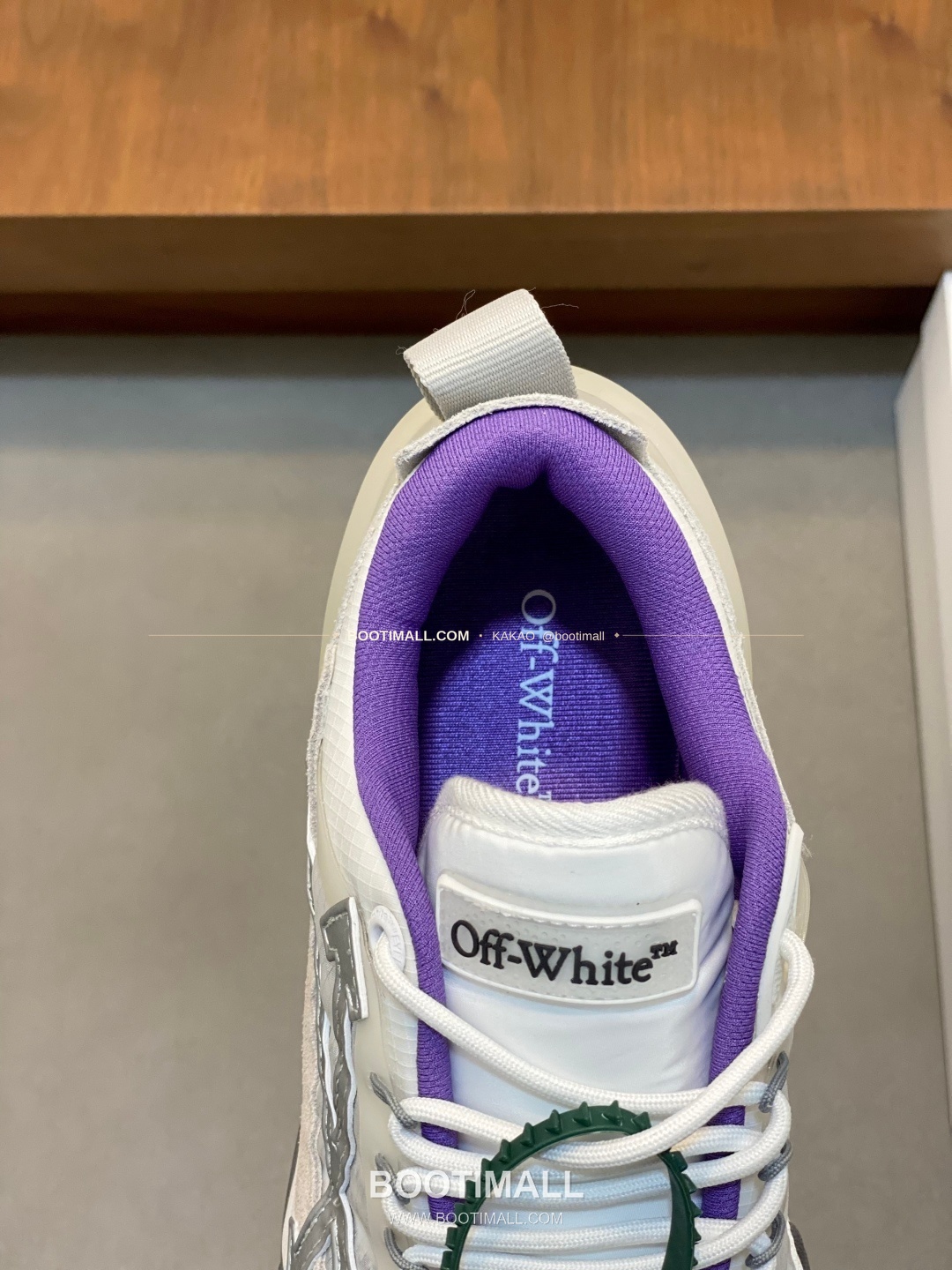 오프화이트 버질 아블로 레더 메쉬 로고 레이스업 스니커즈 퍼플 Off-White C/O Virgil Abloh Leather Mesh Logo Lace-Up Sneakers 7