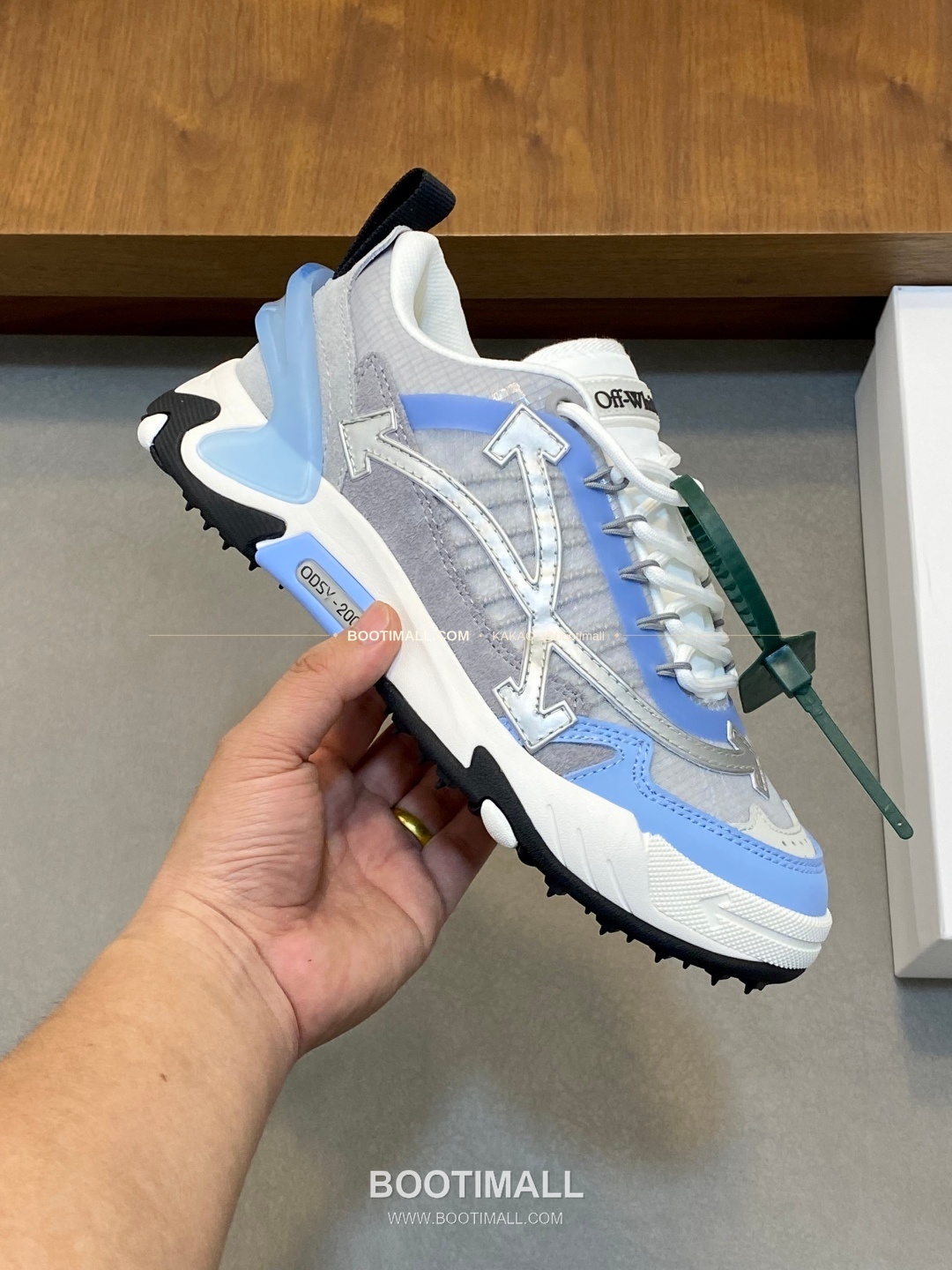 오프화이트 버질 아블로 레더 메쉬 로고 레이스업 스니커즈 Off-White C/O Virgil Abloh Leather Mesh Logo Lace-Up Sneakers 4