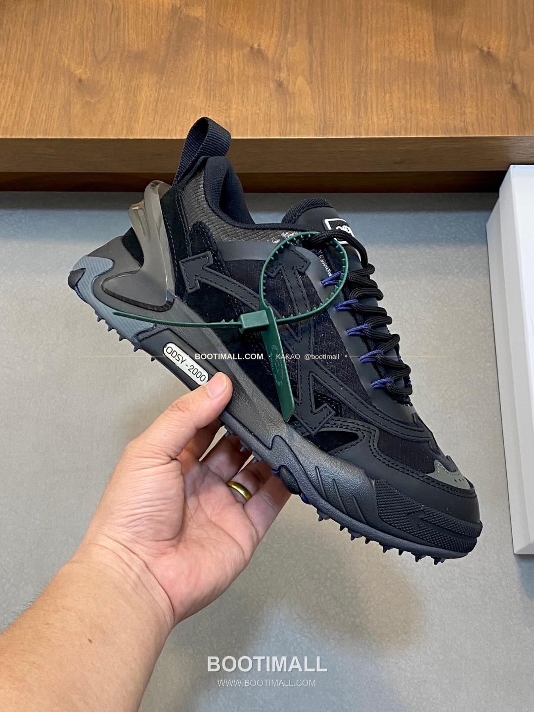 오프화이트 버질 아블로 레더 메쉬 로고 레이스업 스니커즈 블랙 Off-White C/O Virgil Abloh Leather Mesh Logo Lace-Up Sneakers 4