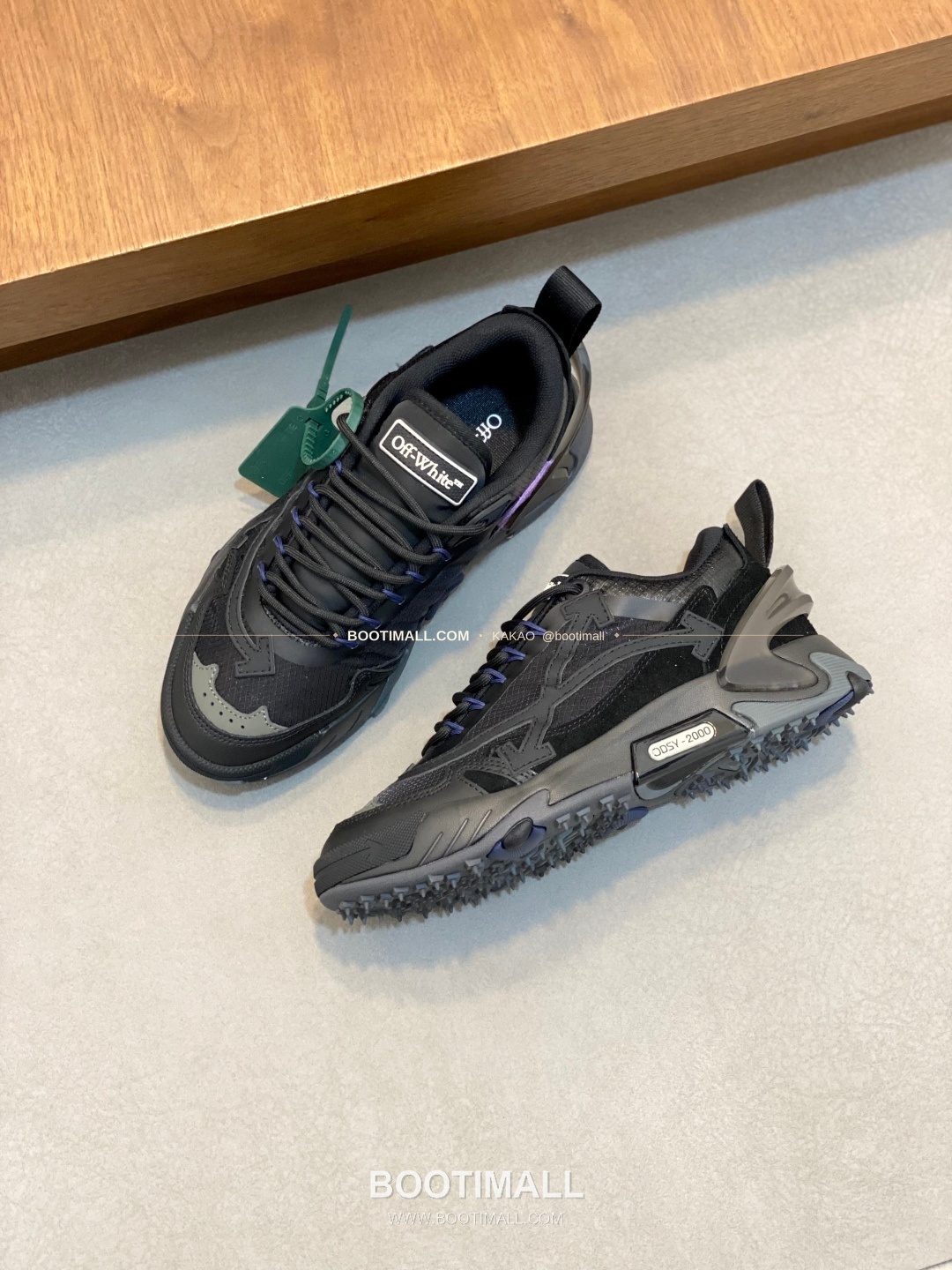 오프화이트 버질 아블로 레더 메쉬 로고 레이스업 스니커즈 블랙 Off-White C/O Virgil Abloh Leather Mesh Logo Lace-Up Sneakers 5