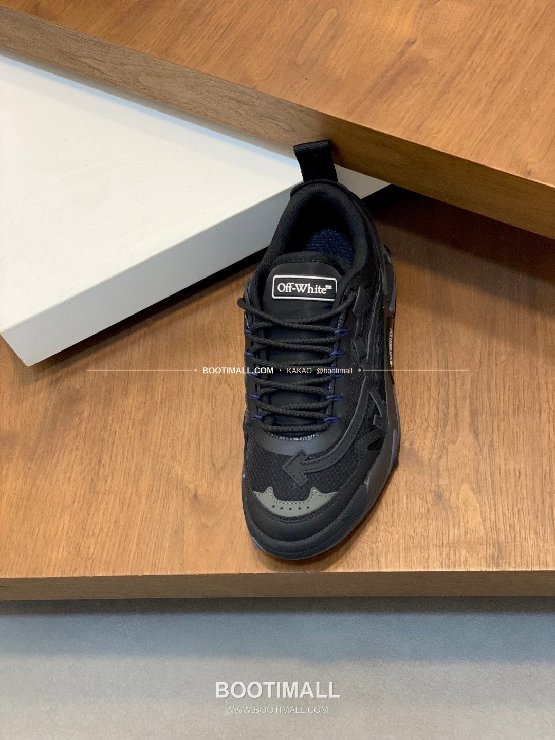 오프화이트 버질 아블로 레더 메쉬 로고 레이스업 스니커즈 블랙 Off-White C/O Virgil Abloh Leather Mesh Logo Lace-Up Sneakers 6