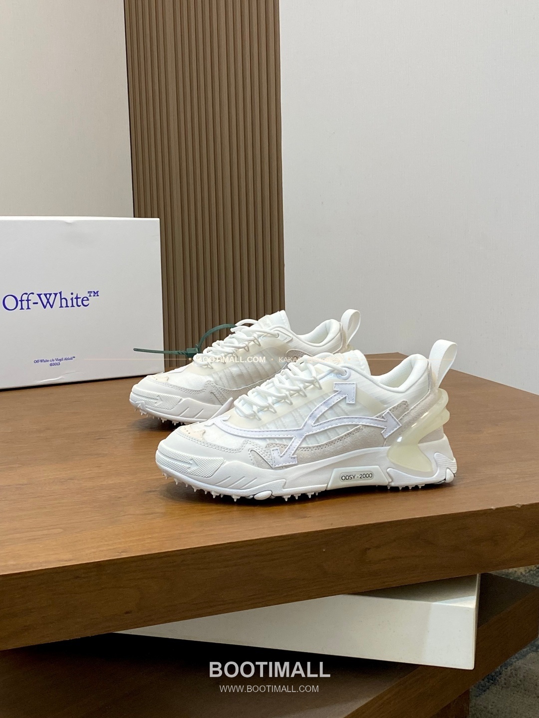 오프화이트 버질 아블로 레더 메쉬 로고 레이스업 스니커즈 화이트 Off-White C/O Virgil Abloh Leather Mesh Logo Lace-Up Sneakers 3