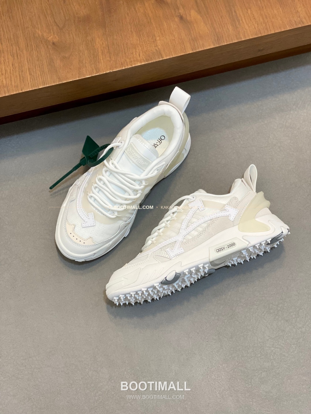 오프화이트 버질 아블로 레더 메쉬 로고 레이스업 스니커즈 화이트 Off-White C/O Virgil Abloh Leather Mesh Logo Lace-Up Sneakers 5