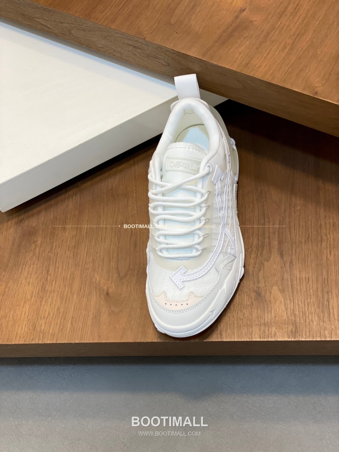 오프화이트 버질 아블로 레더 메쉬 로고 레이스업 스니커즈 화이트 Off-White C/O Virgil Abloh Leather Mesh Logo Lace-Up Sneakers 6