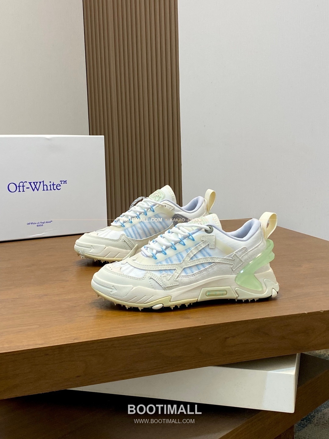 오프화이트 버질 아블로 레더 메쉬 로고 레이스업 스니커즈 Off-White C/O Virgil Abloh Leather Mesh Logo Lace-Up Sneakers 3