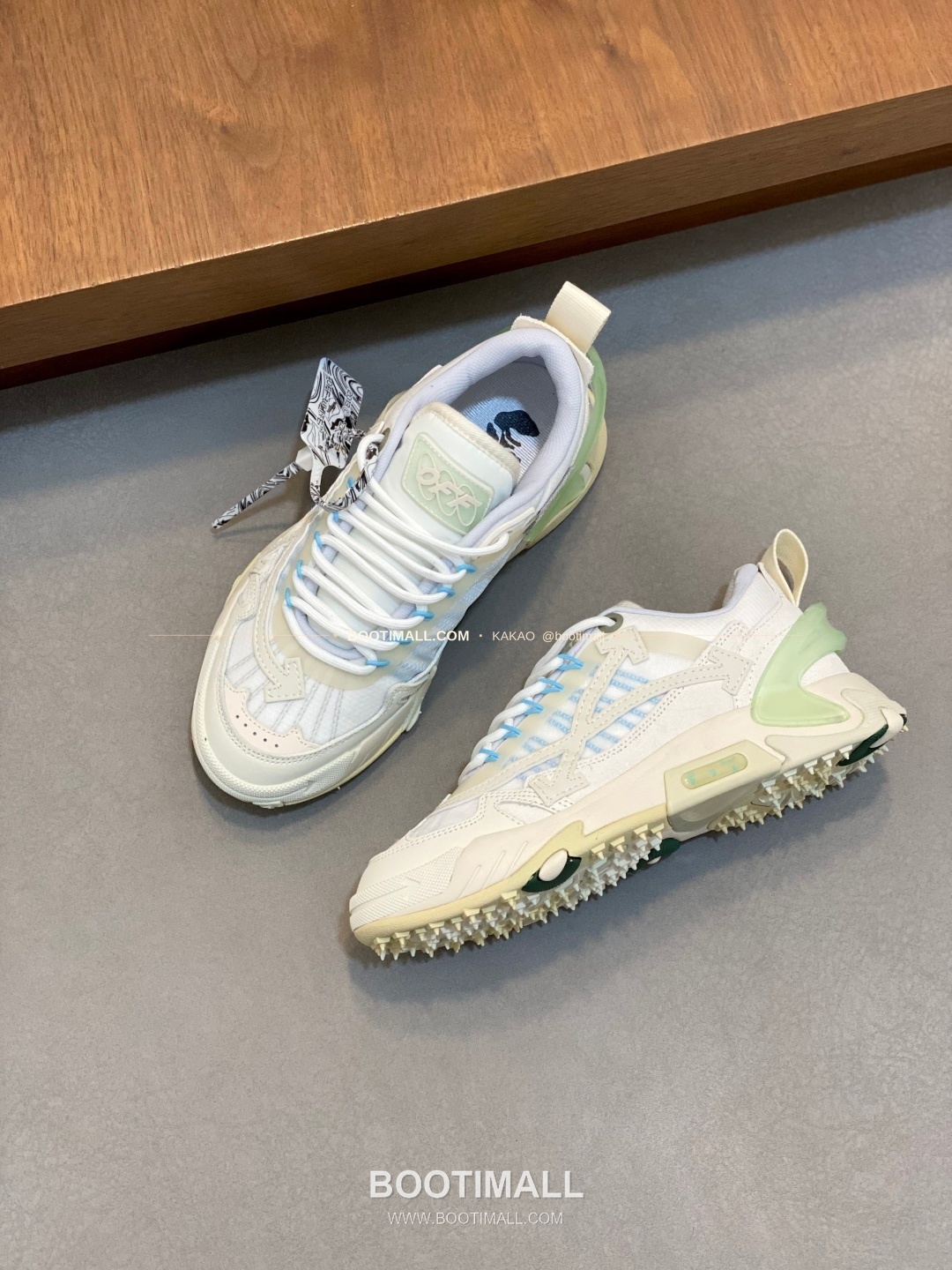 오프화이트 버질 아블로 레더 메쉬 로고 레이스업 스니커즈 Off-White C/O Virgil Abloh Leather Mesh Logo Lace-Up Sneakers 5