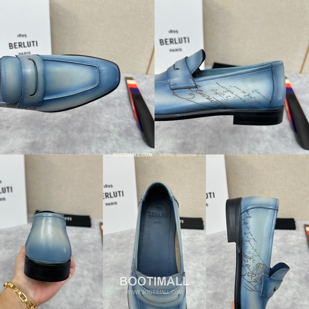 벨루티 로렌조 송아지가죽 스크리토 로퍼 Berluti Lorenzo Calfskin Scritto Loafers 9