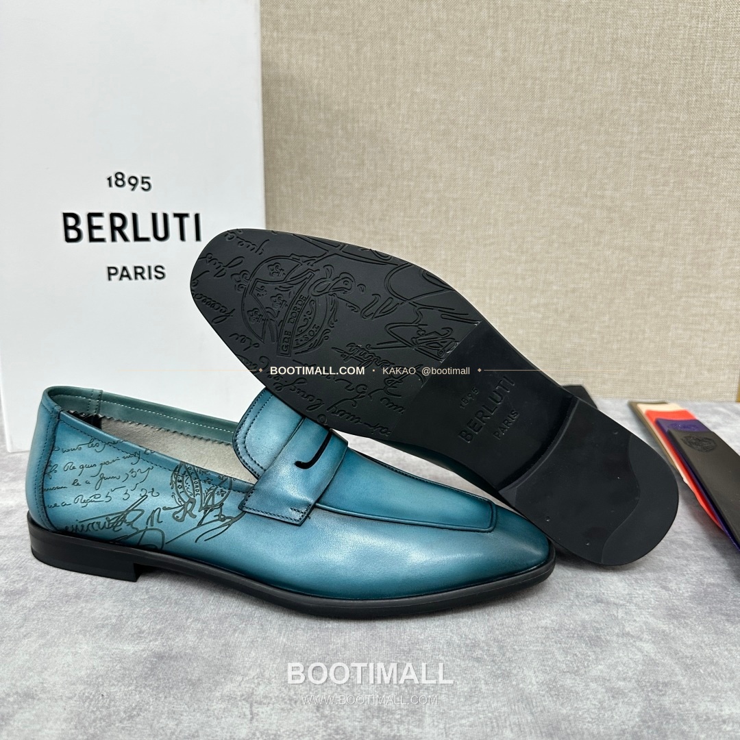 벨루티 로렌조 송아지가죽 스크리토 로퍼 Berluti Lorenzo Calfskin Scritto Loafers 8