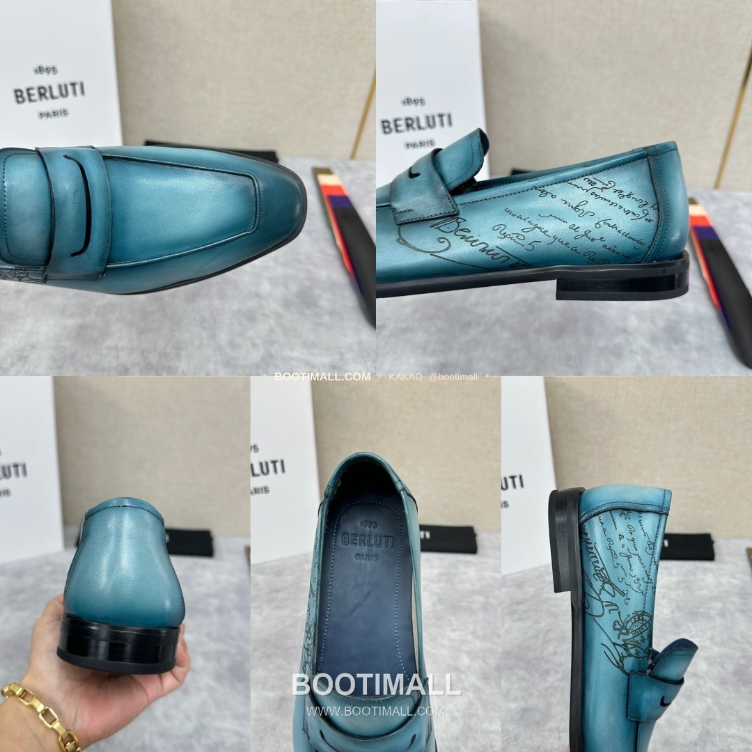 벨루티 로렌조 송아지가죽 스크리토 로퍼 Berluti Lorenzo Calfskin Scritto Loafers 9