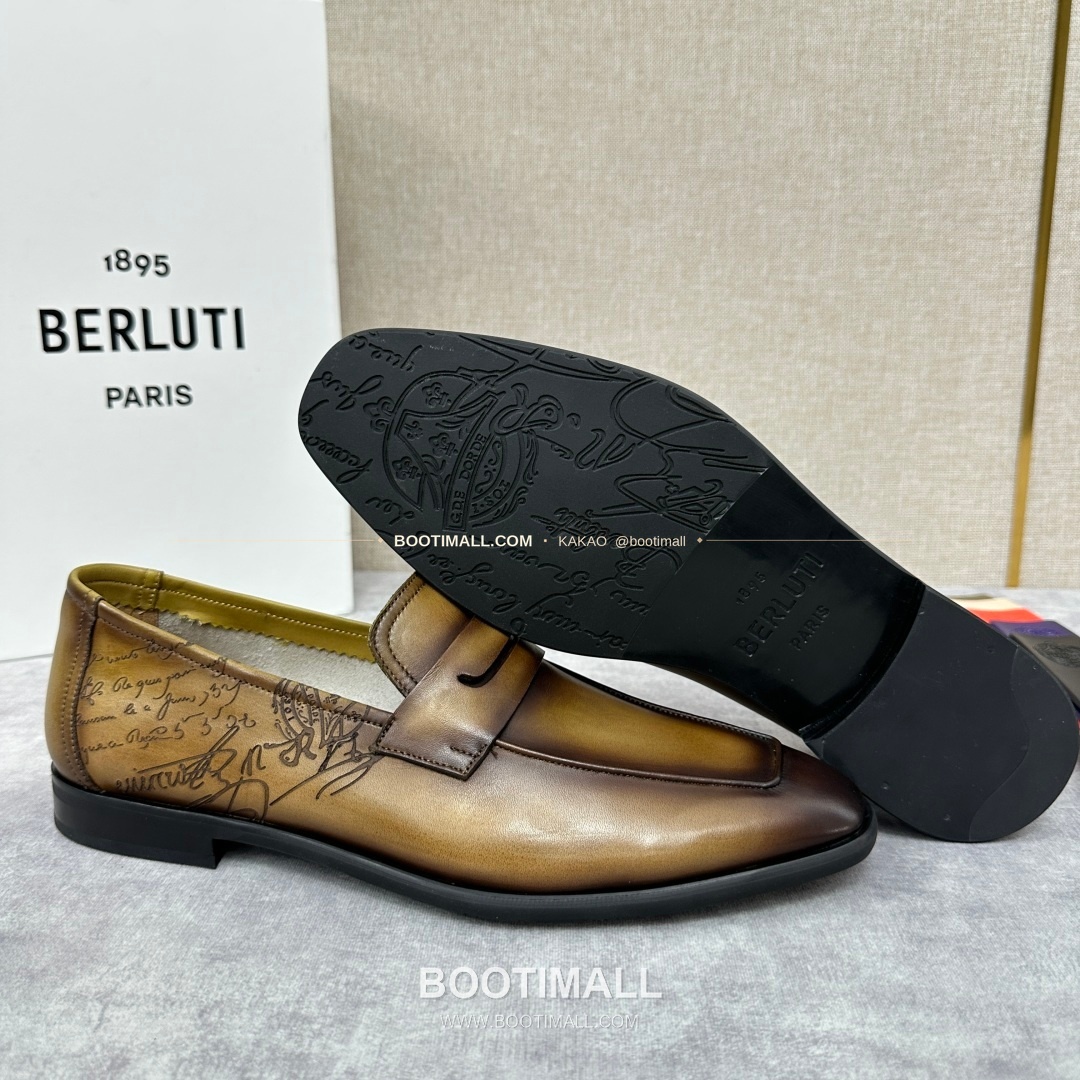 벨루티 로렌조 송아지가죽 스크리토 로퍼 Berluti Lorenzo Calfskin Scritto Loafers 8