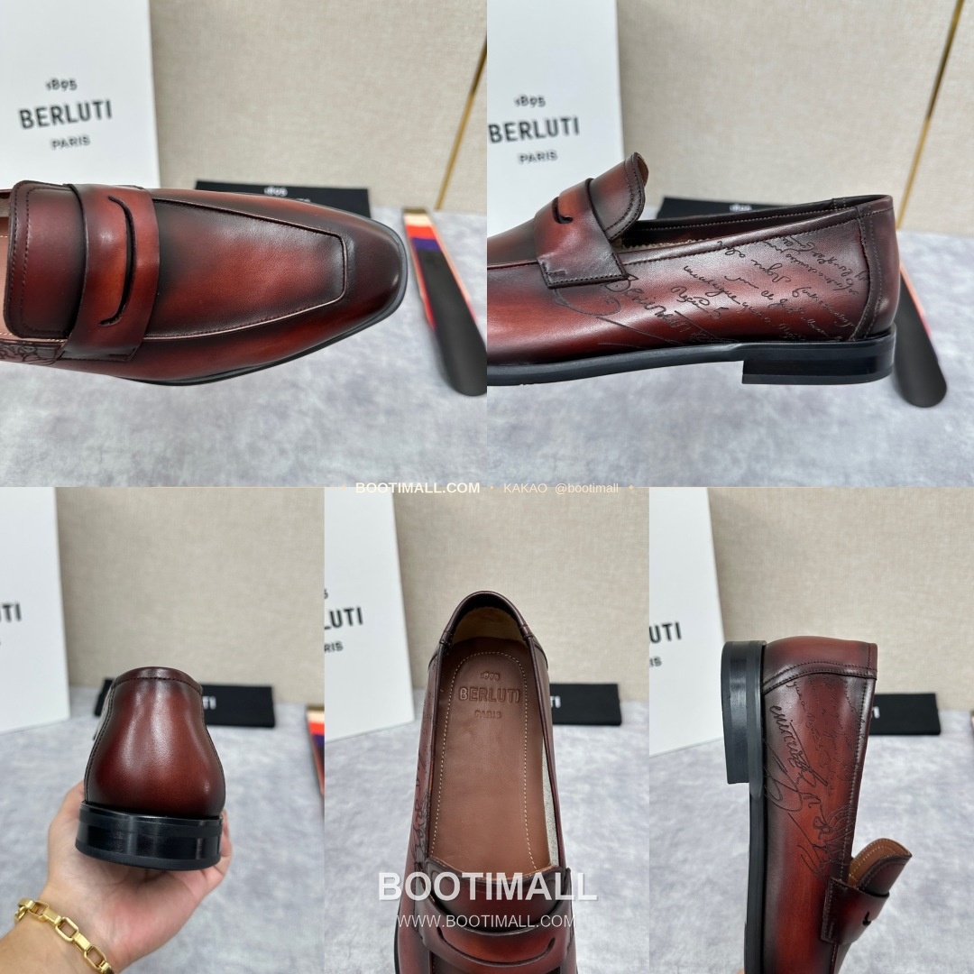 벨루티 로렌조 송아지가죽 스크리토 로퍼 Berluti Lorenzo Calfskin Scritto Loafers 9