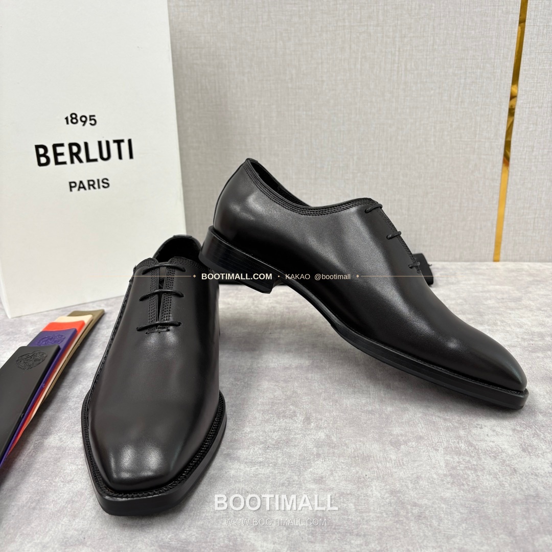 벨루티 핸드컬러 송아지가죽 레이스업 스퀘어토 구두 Berluti Hand-Colored Calfskin Lace-Up Square Toe Shoes 7