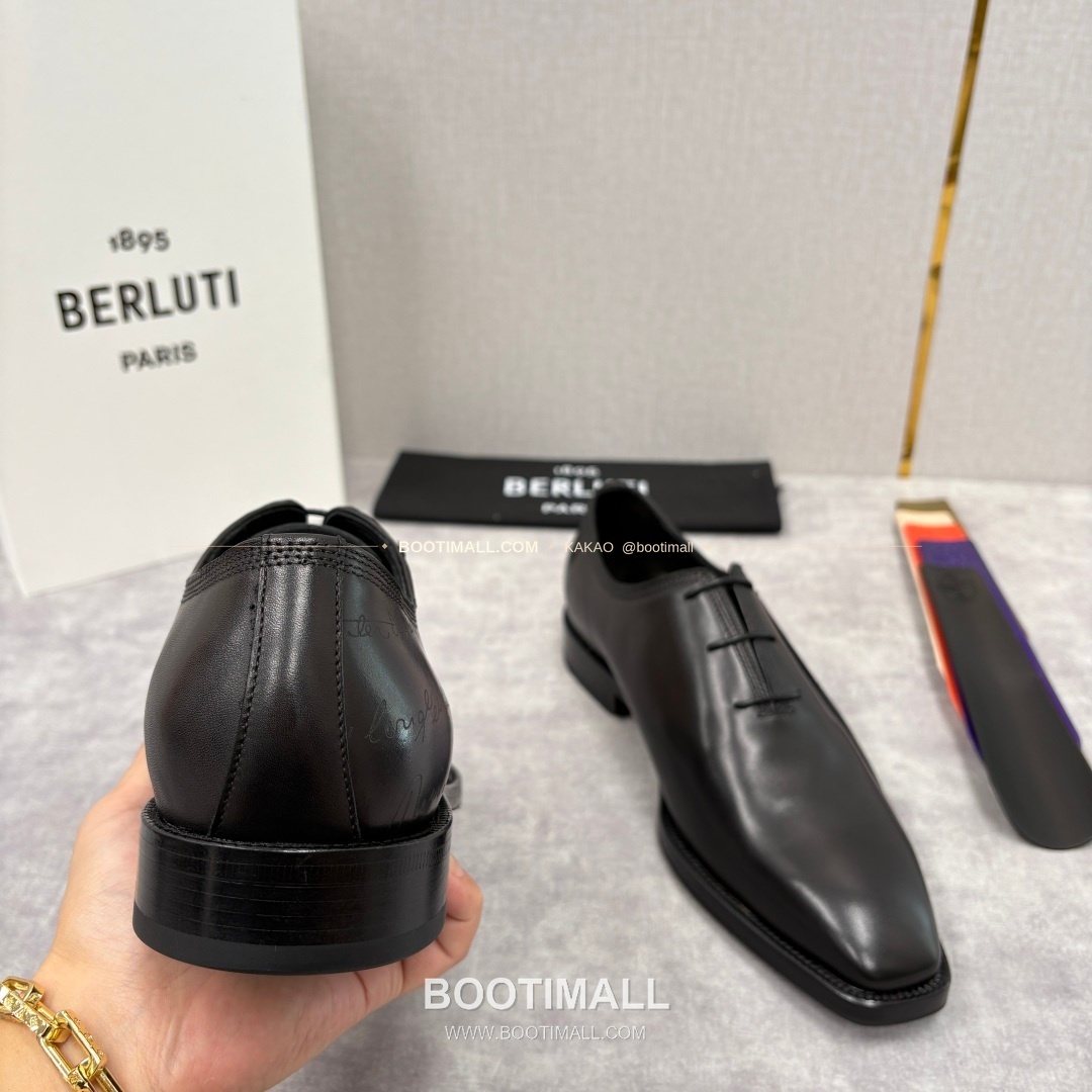 벨루티 핸드컬러 송아지가죽 레이스업 스퀘어토 구두 Berluti Hand-Colored Calfskin Lace-Up Square Toe Shoes 8