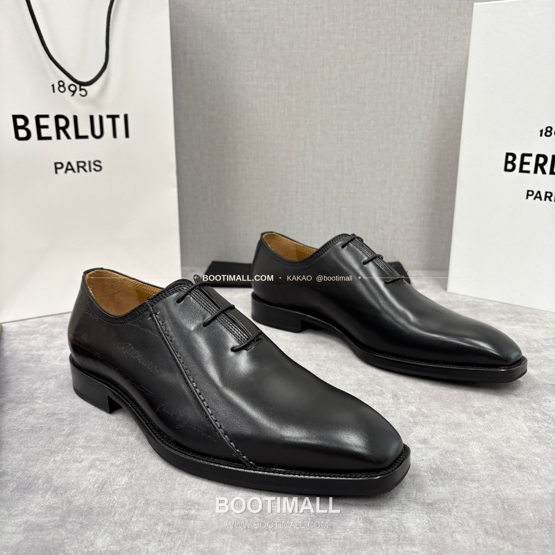 벨루티 핸드컬러 송아지가죽 레이스업 스퀘어토 구두 Berluti Hand-Colored Calfskin Lace-Up Square Toe Shoes 2