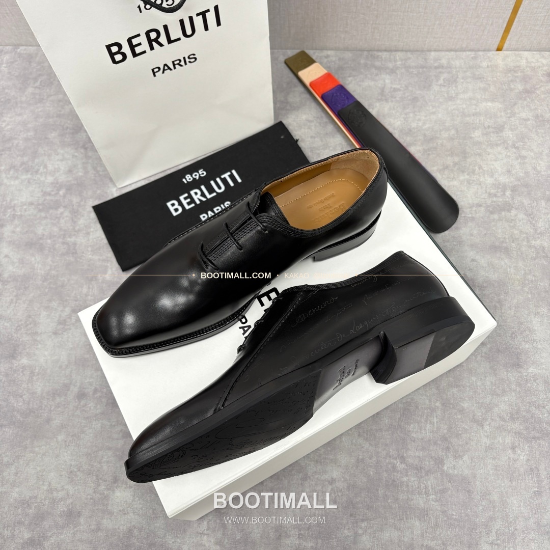 벨루티 핸드컬러 송아지가죽 레이스업 스퀘어토 구두 Berluti Hand-Colored Calfskin Lace-Up Square Toe Shoes 3