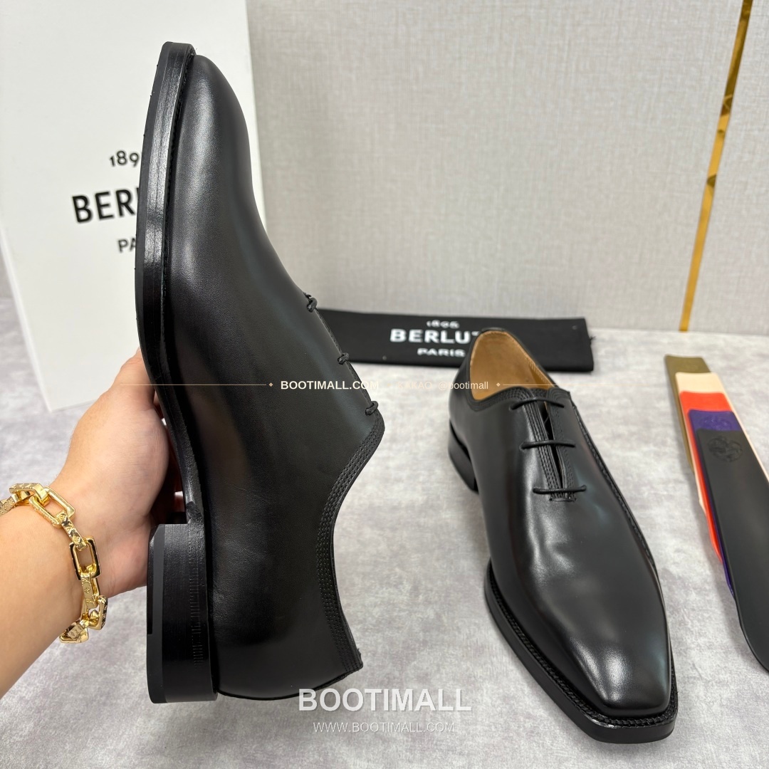 벨루티 핸드컬러 송아지가죽 레이스업 스퀘어토 구두 Berluti Hand-Colored Calfskin Lace-Up Square Toe Shoes 6