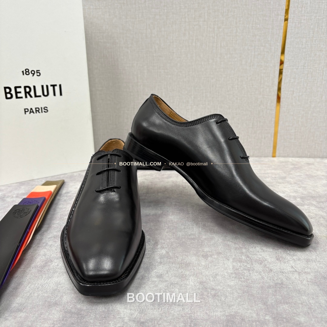 벨루티 핸드컬러 송아지가죽 레이스업 스퀘어토 구두 Berluti Hand-Colored Calfskin Lace-Up Square Toe Shoes 7