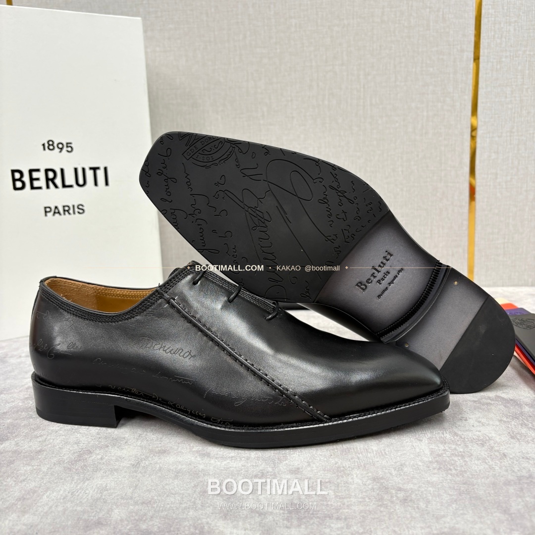 벨루티 핸드컬러 송아지가죽 레이스업 스퀘어토 구두 Berluti Hand-Colored Calfskin Lace-Up Square Toe Shoes 9
