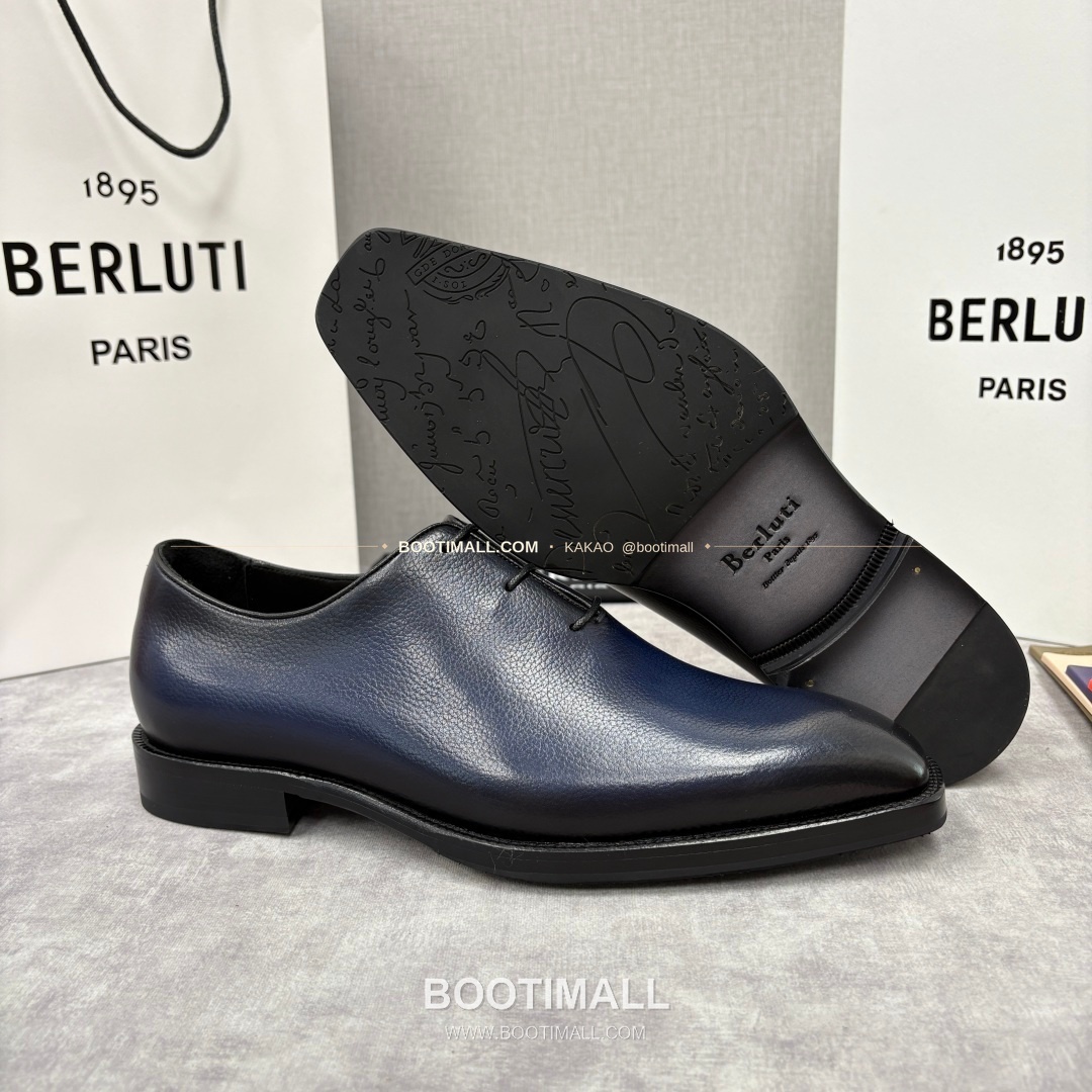 벨루티 핸드컬러 송아지가죽 레이스업 스퀘어토 정장구두 Berluti Hand-Colored Calfskin Lace-Up Square Toe Dress Shoes 9