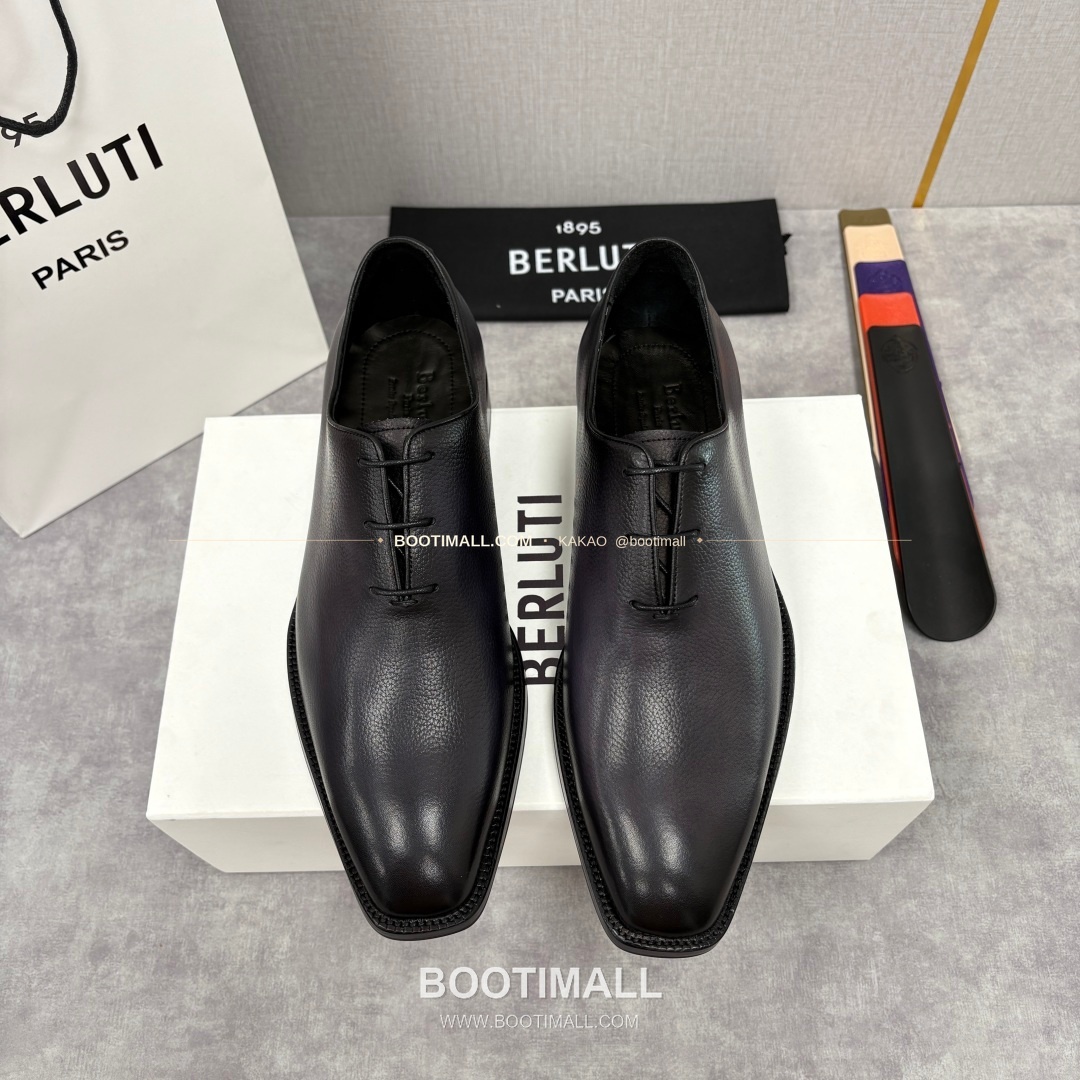 벨루티 핸드컬러 송아지가죽 레이스업 스퀘어토 정장구두 Berluti Hand-Colored Calfskin Lace-Up Square Toe Dress Shoes 1