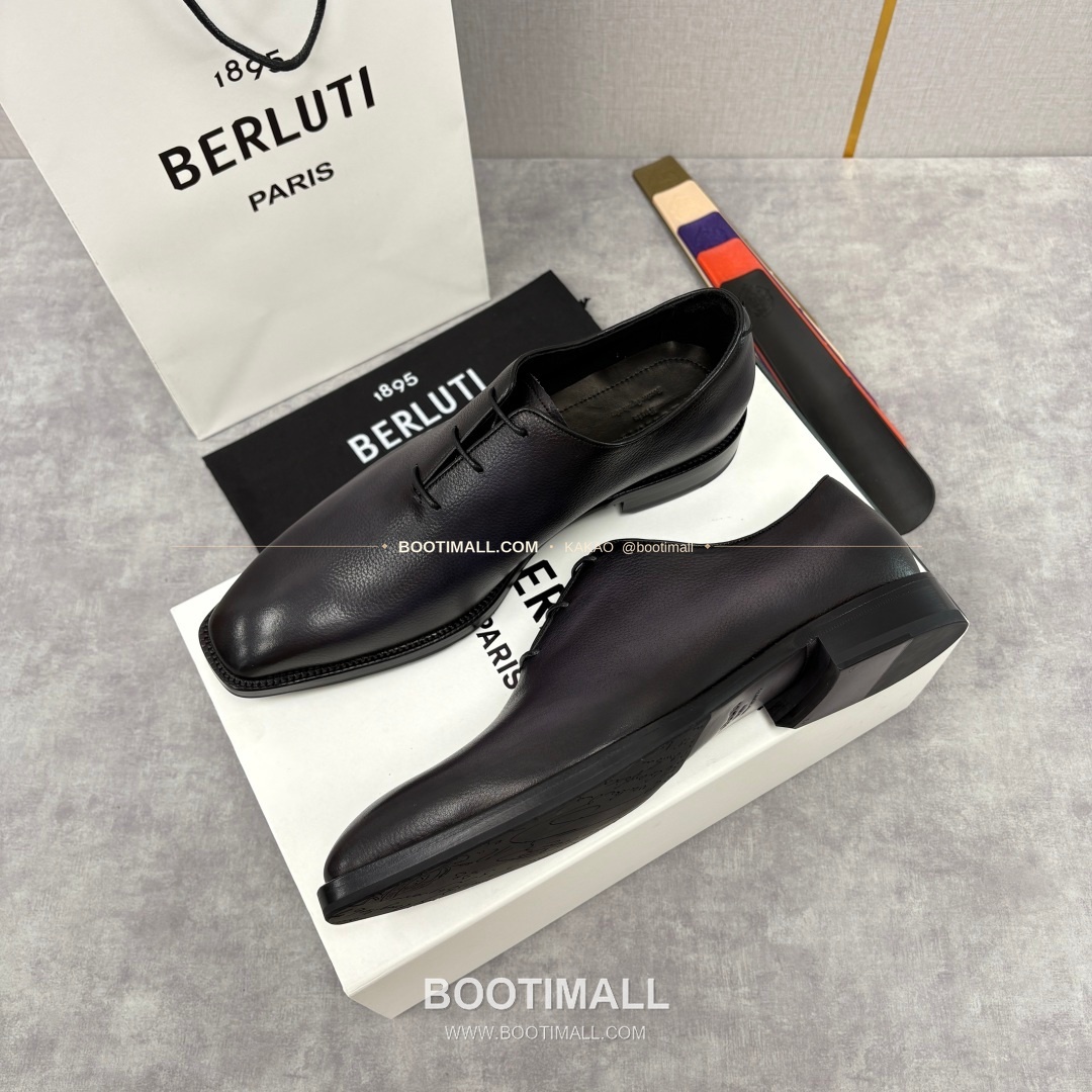 벨루티 핸드컬러 송아지가죽 레이스업 스퀘어토 정장구두 Berluti Hand-Colored Calfskin Lace-Up Square Toe Dress Shoes 2