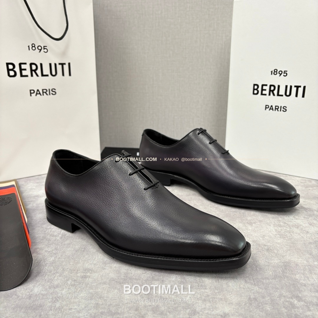 벨루티 핸드컬러 송아지가죽 레이스업 스퀘어토 정장구두 Berluti Hand-Colored Calfskin Lace-Up Square Toe Dress Shoes 3