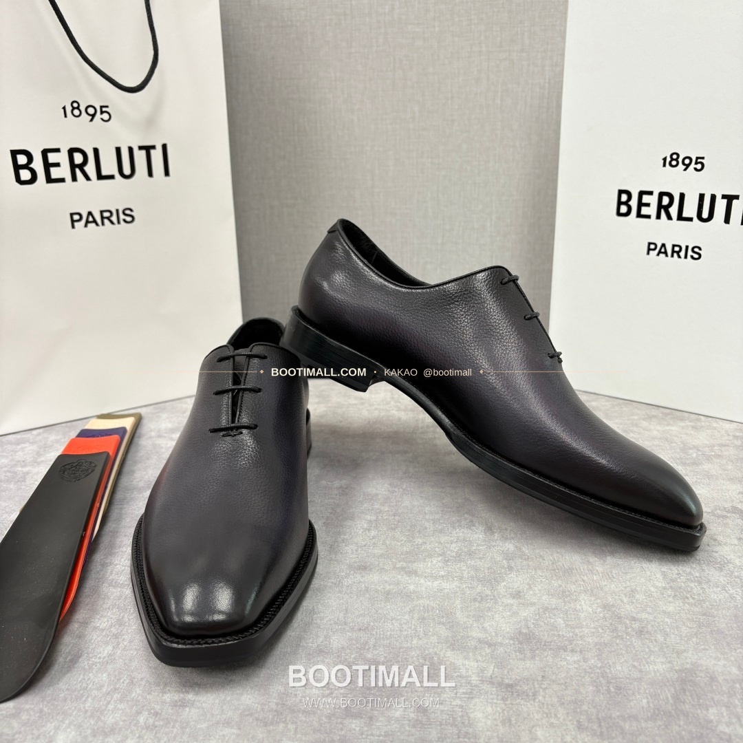 벨루티 핸드컬러 송아지가죽 레이스업 스퀘어토 정장구두 Berluti Hand-Colored Calfskin Lace-Up Square Toe Dress Shoes 4