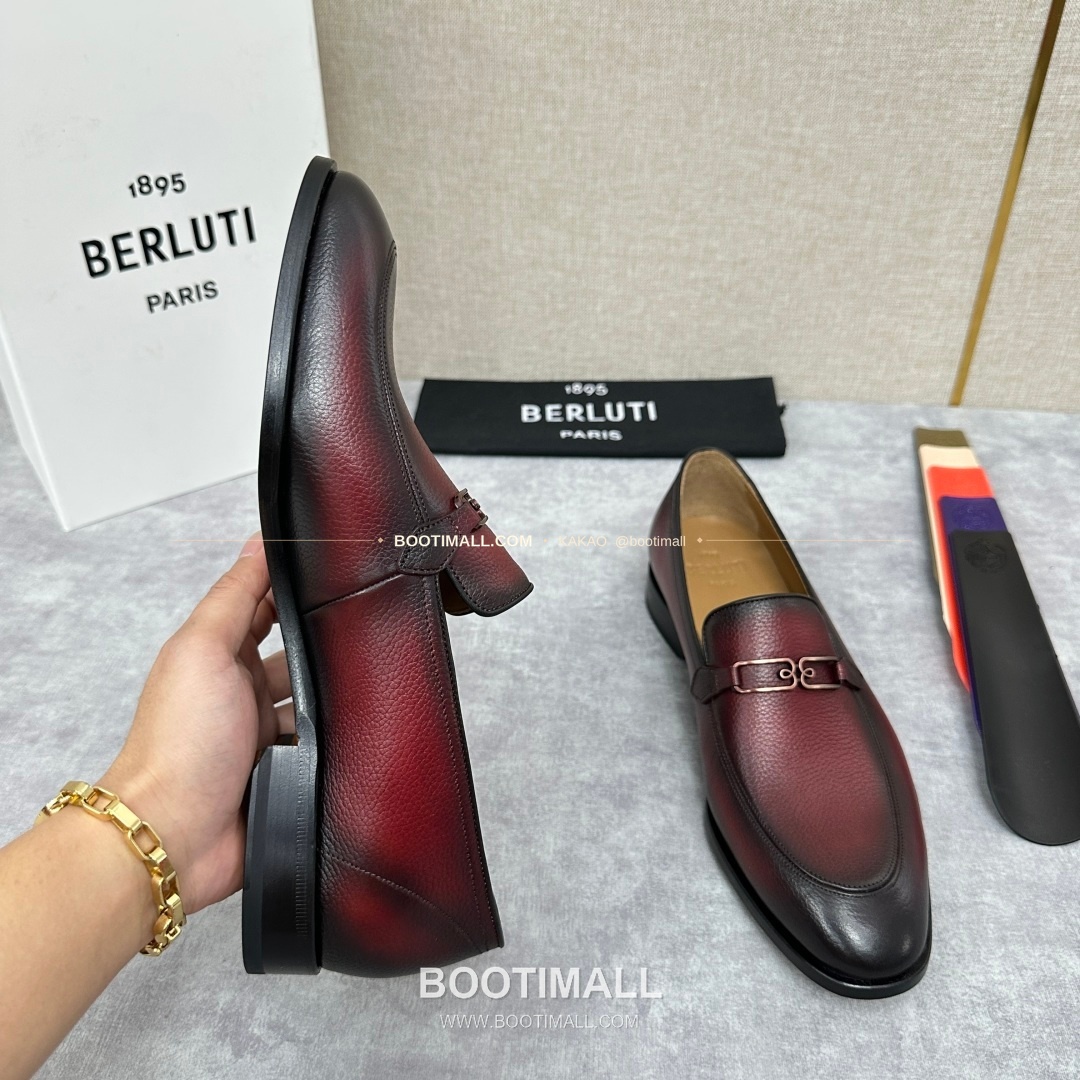 벨루티 앤디 염소가죽 핸드컬러 메탈버클 로퍼 Berluti Andy Goatskin Hand-Colored Metal Buckle Loafers 6