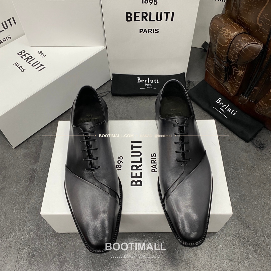 벨루티 핸드컬러 송아지가죽 굿이어웰트 레이스업 옥스퍼드 Berluti Hand-Colored Calfskin Goodyear Welt Lace-Up Oxford Shoes 1