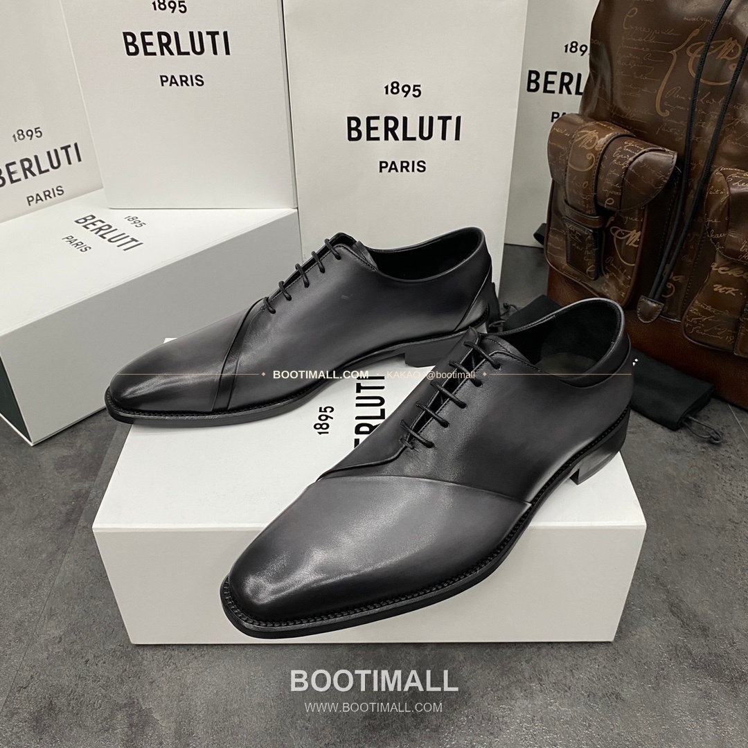 벨루티 핸드컬러 송아지가죽 굿이어웰트 레이스업 옥스퍼드 Berluti Hand-Colored Calfskin Goodyear Welt Lace-Up Oxford Shoes 2