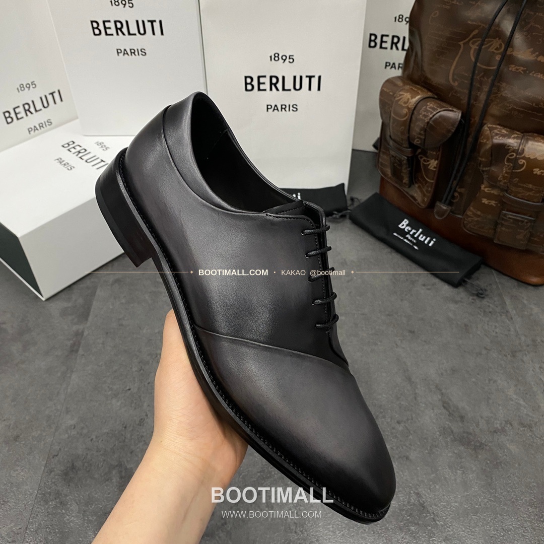벨루티 핸드컬러 송아지가죽 굿이어웰트 레이스업 옥스퍼드 Berluti Hand-Colored Calfskin Goodyear Welt Lace-Up Oxford Shoes 6