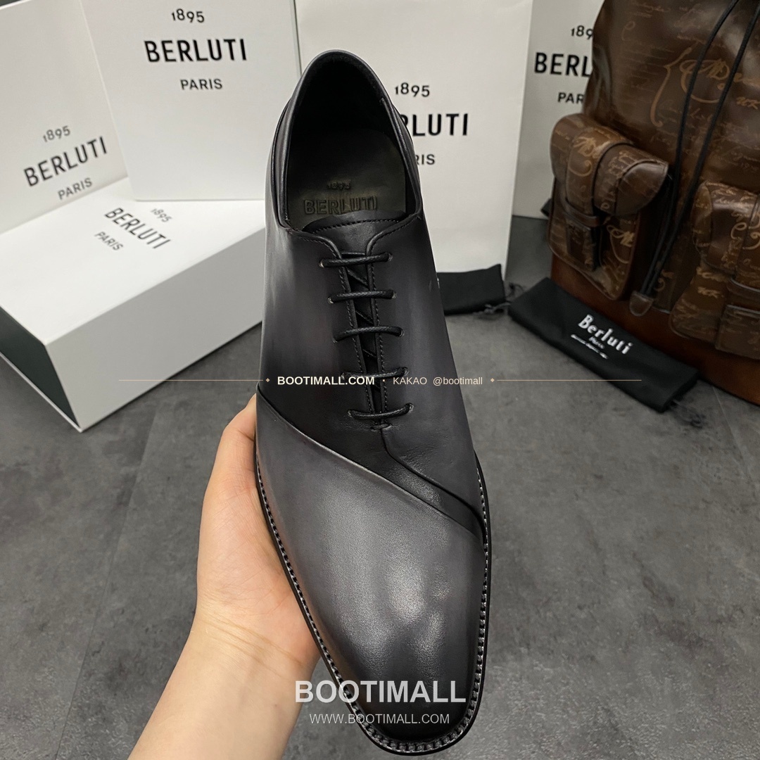 벨루티 핸드컬러 송아지가죽 굿이어웰트 레이스업 옥스퍼드 Berluti Hand-Colored Calfskin Goodyear Welt Lace-Up Oxford Shoes 7
