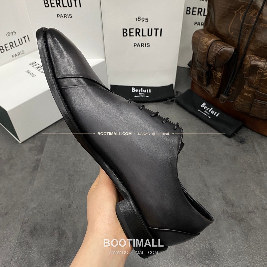 벨루티 핸드컬러 송아지가죽 굿이어웰트 레이스업 옥스퍼드 Berluti Hand-Colored Calfskin Goodyear Welt Lace-Up Oxford Shoes 8