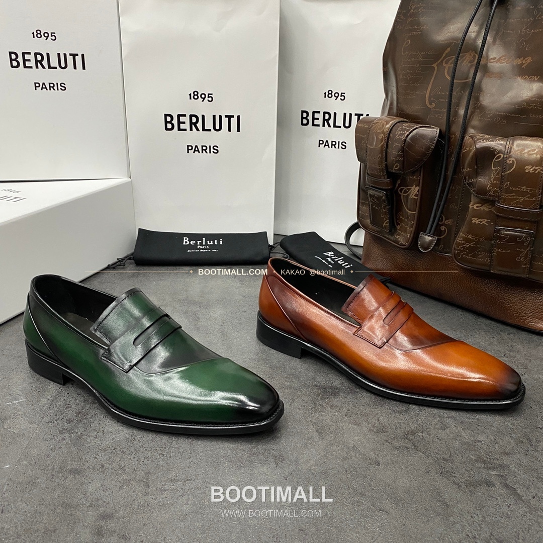 벨루티 앤디 드레이프 송아지가죽 핸드컬러 로퍼 Berluti Andy Drape Calfskin Hand-Colored Loafers 2