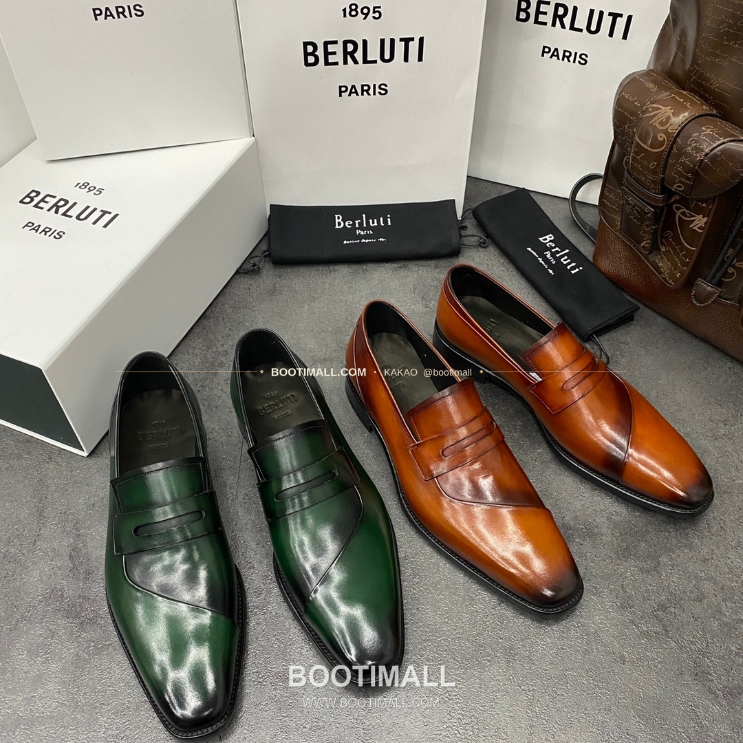 벨루티 앤디 드레이프 송아지가죽 핸드컬러 로퍼 Berluti Andy Drape Calfskin Hand-Colored Loafers 5