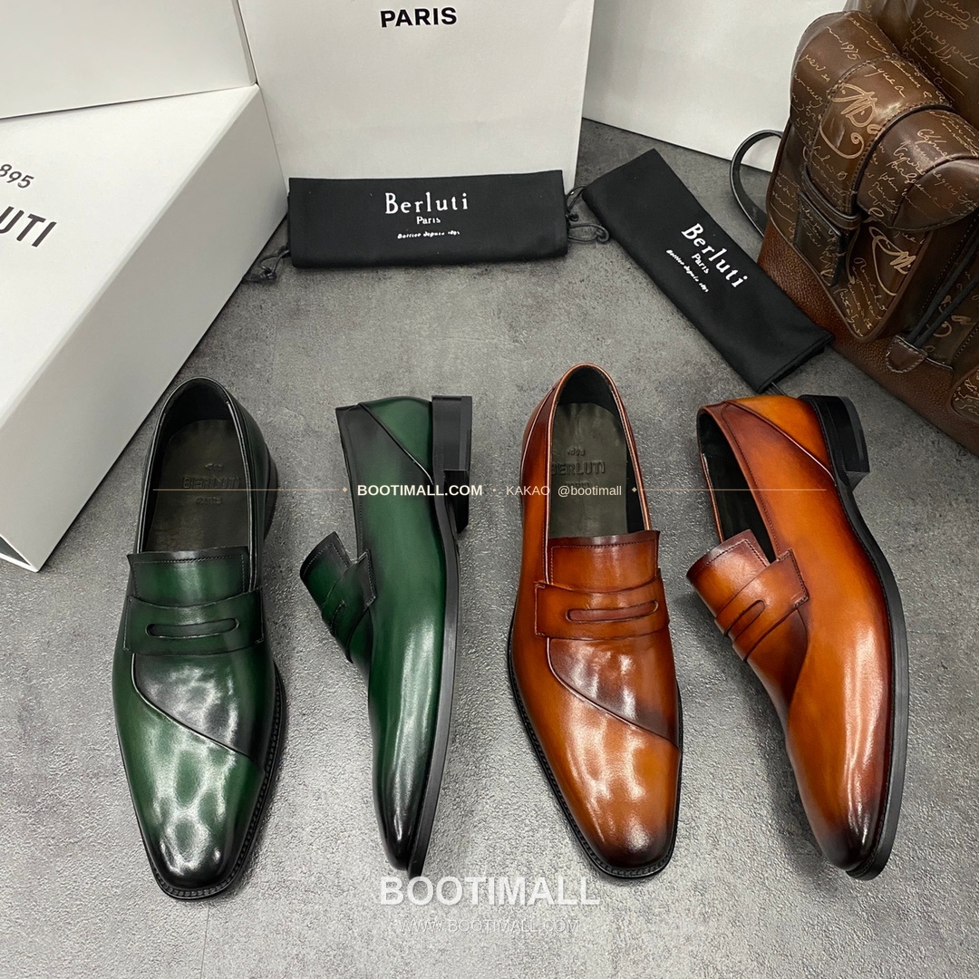 벨루티 앤디 드레이프 송아지가죽 핸드컬러 로퍼 Berluti Andy Drape Calfskin Hand-Colored Loafers 6