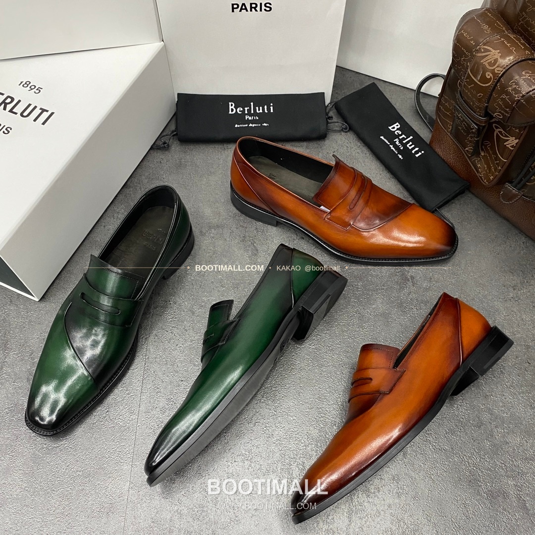 벨루티 앤디 드레이프 송아지가죽 핸드컬러 로퍼 Berluti Andy Drape Calfskin Hand-Colored Loafers 7