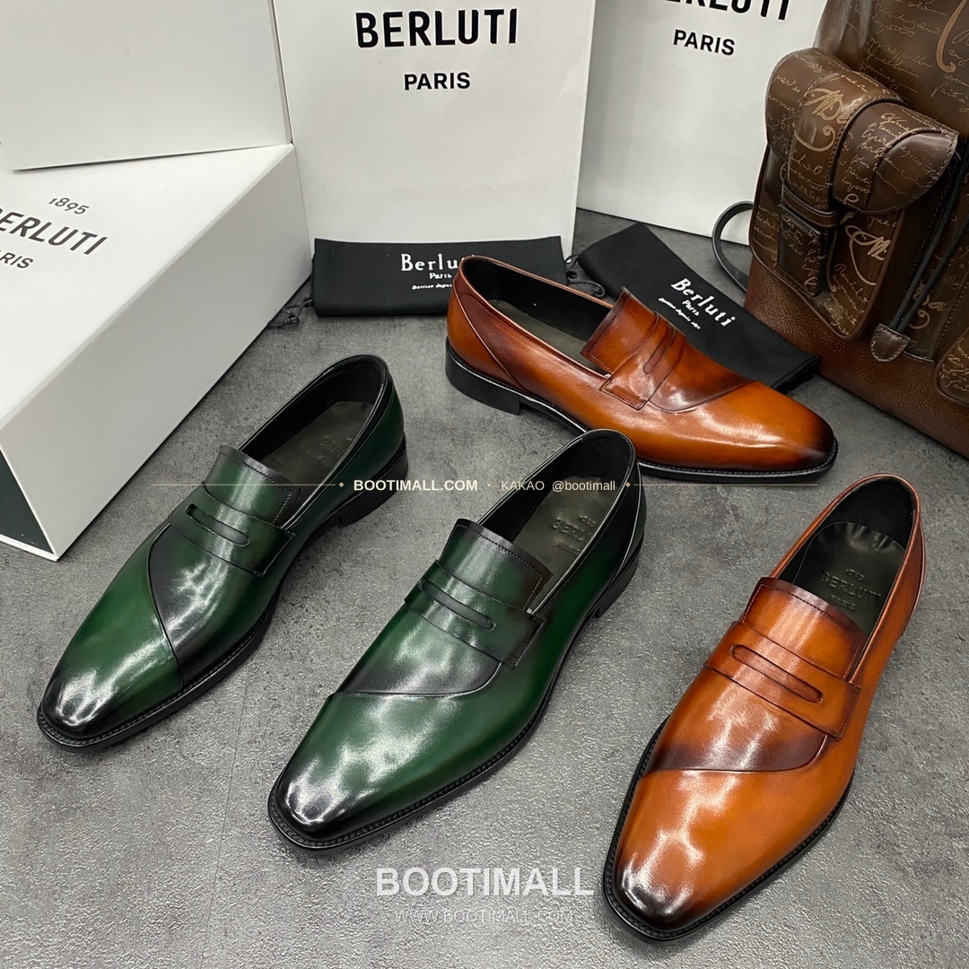 벨루티 앤디 드레이프 송아지가죽 핸드컬러 로퍼 Berluti Andy Drape Calfskin Hand-Colored Loafers 8