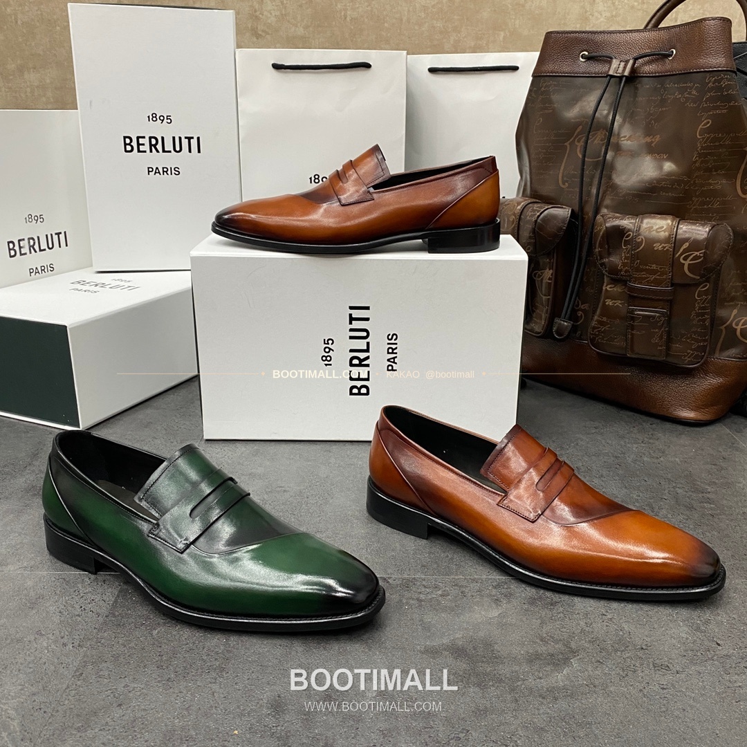 벨루티 앤디 드레이프 송아지가죽 핸드컬러 로퍼 Berluti Andy Drape Calfskin Hand-Colored Loafers 9