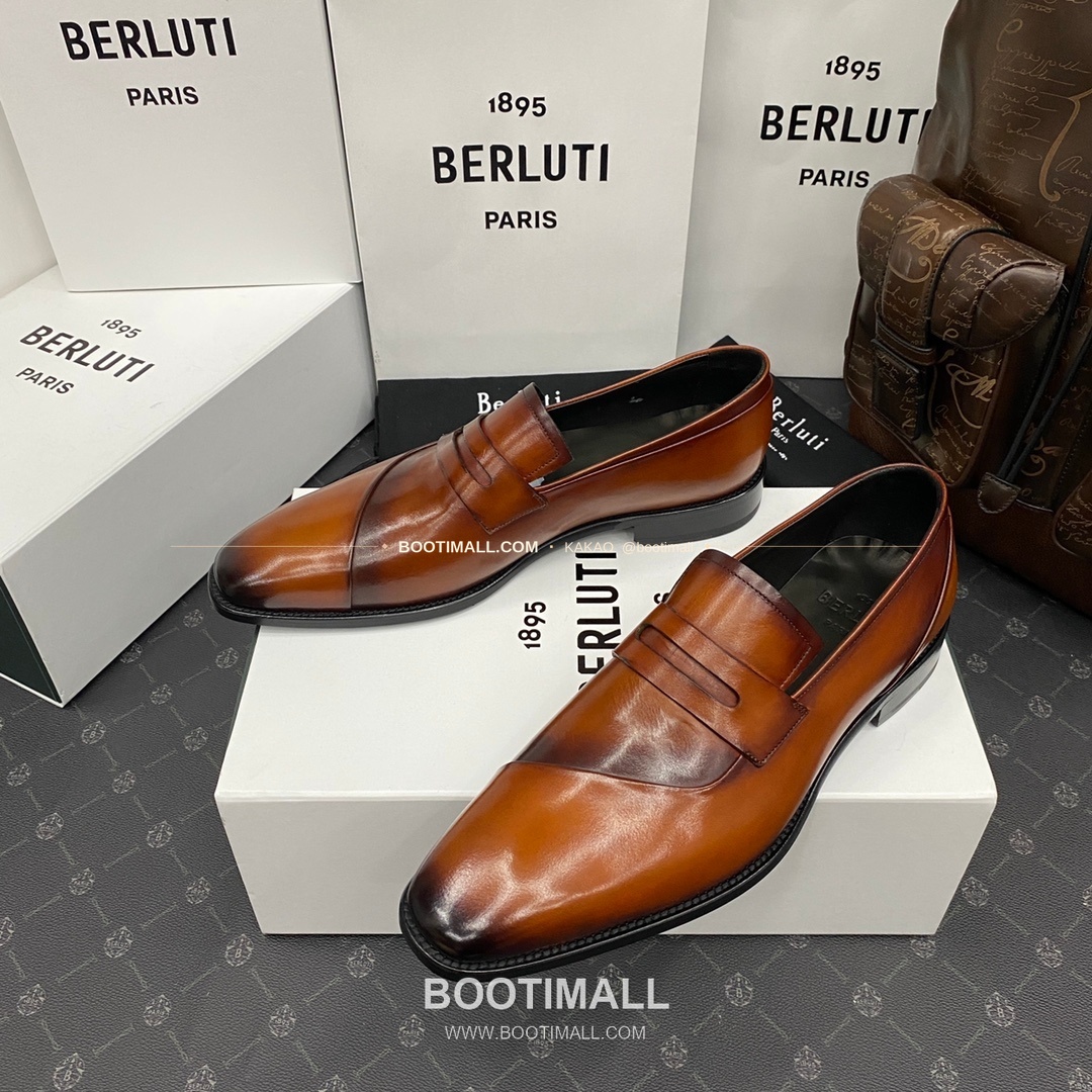 벨루티 앤디 드레이프 송아지가죽 핸드컬러 로퍼 Berluti Andy Drape Calfskin Hand-Colored Loafers 2