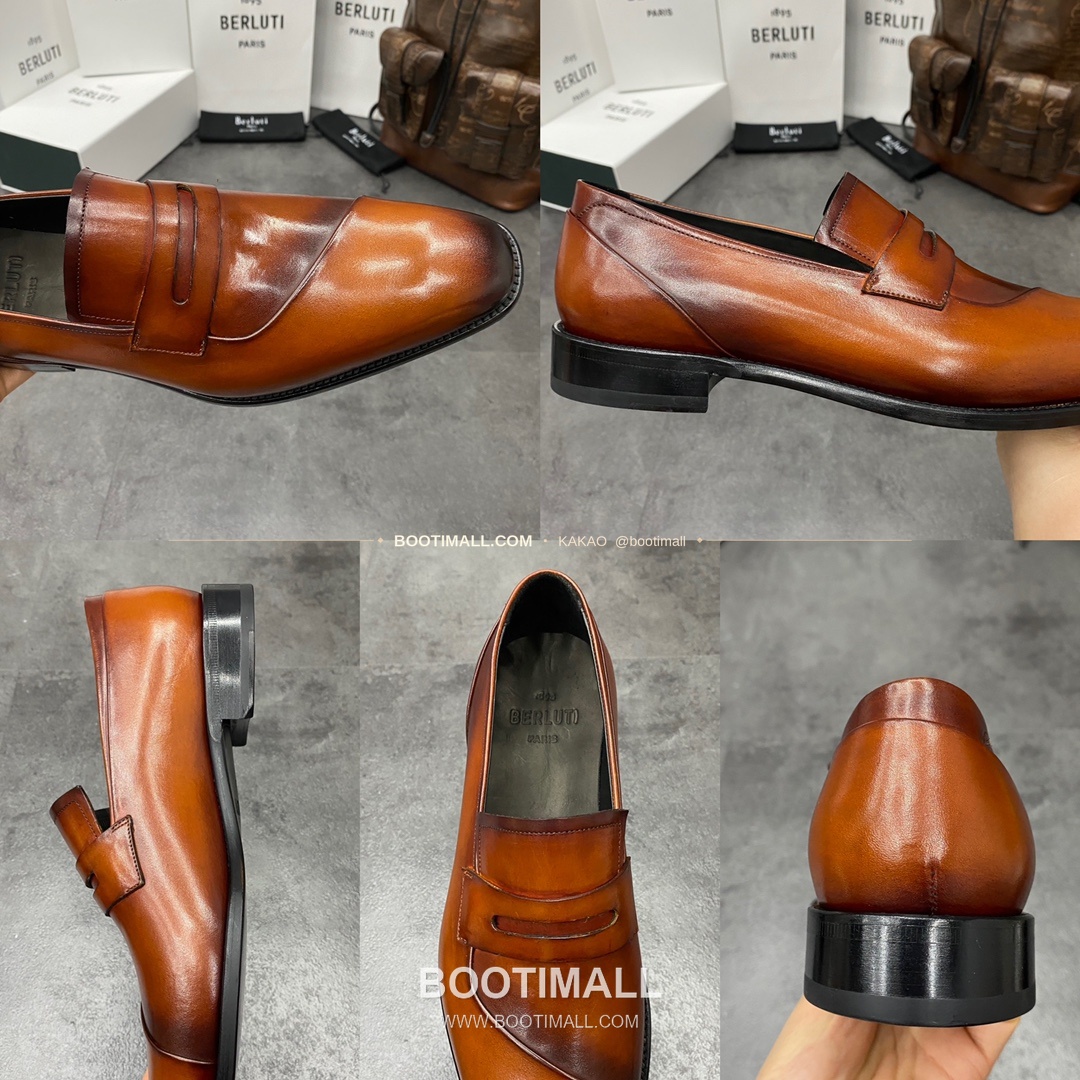 벨루티 앤디 드레이프 송아지가죽 핸드컬러 로퍼 Berluti Andy Drape Calfskin Hand-Colored Loafers 9