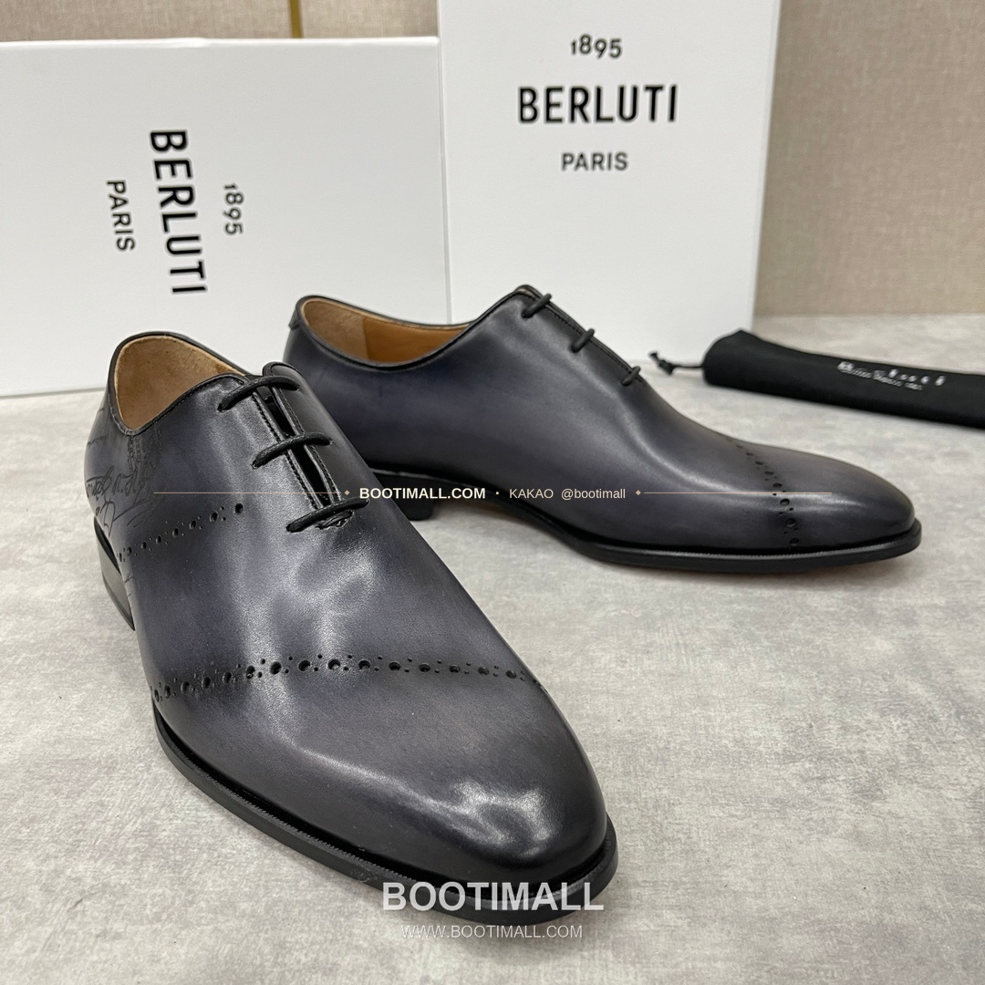 벨루티 송아지가죽 브로그 펀칭 굿이어웰트 옥스퍼드 Berluti Calfskin Brogue Perforated Goodyear Welt Oxford Shoes 2