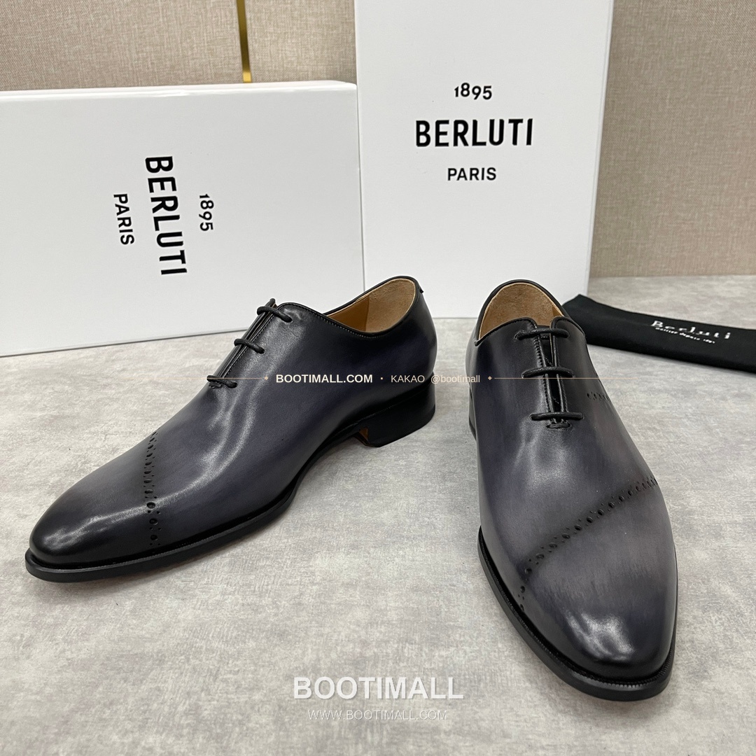 벨루티 송아지가죽 브로그 펀칭 굿이어웰트 옥스퍼드 Berluti Calfskin Brogue Perforated Goodyear Welt Oxford Shoes 3
