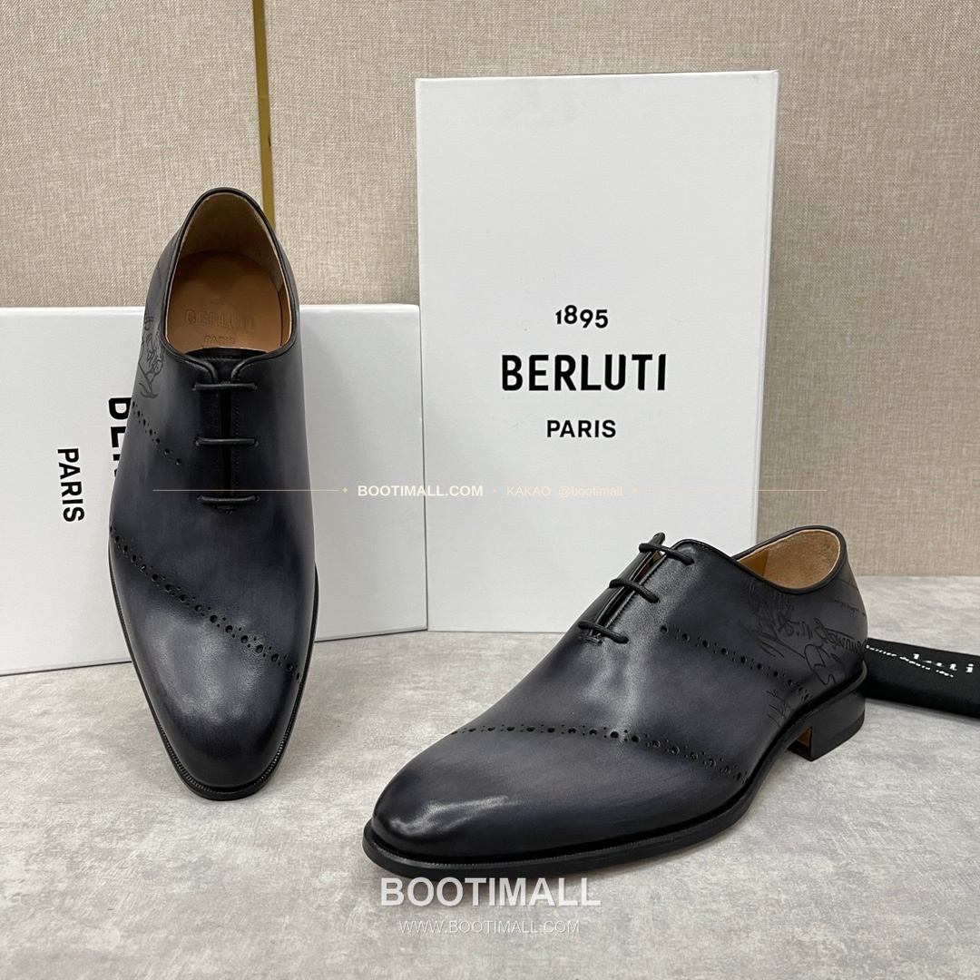 벨루티 송아지가죽 브로그 펀칭 굿이어웰트 옥스퍼드 Berluti Calfskin Brogue Perforated Goodyear Welt Oxford Shoes 5