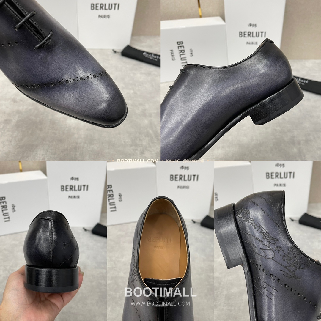 벨루티 송아지가죽 브로그 펀칭 굿이어웰트 옥스퍼드 Berluti Calfskin Brogue Perforated Goodyear Welt Oxford Shoes 9