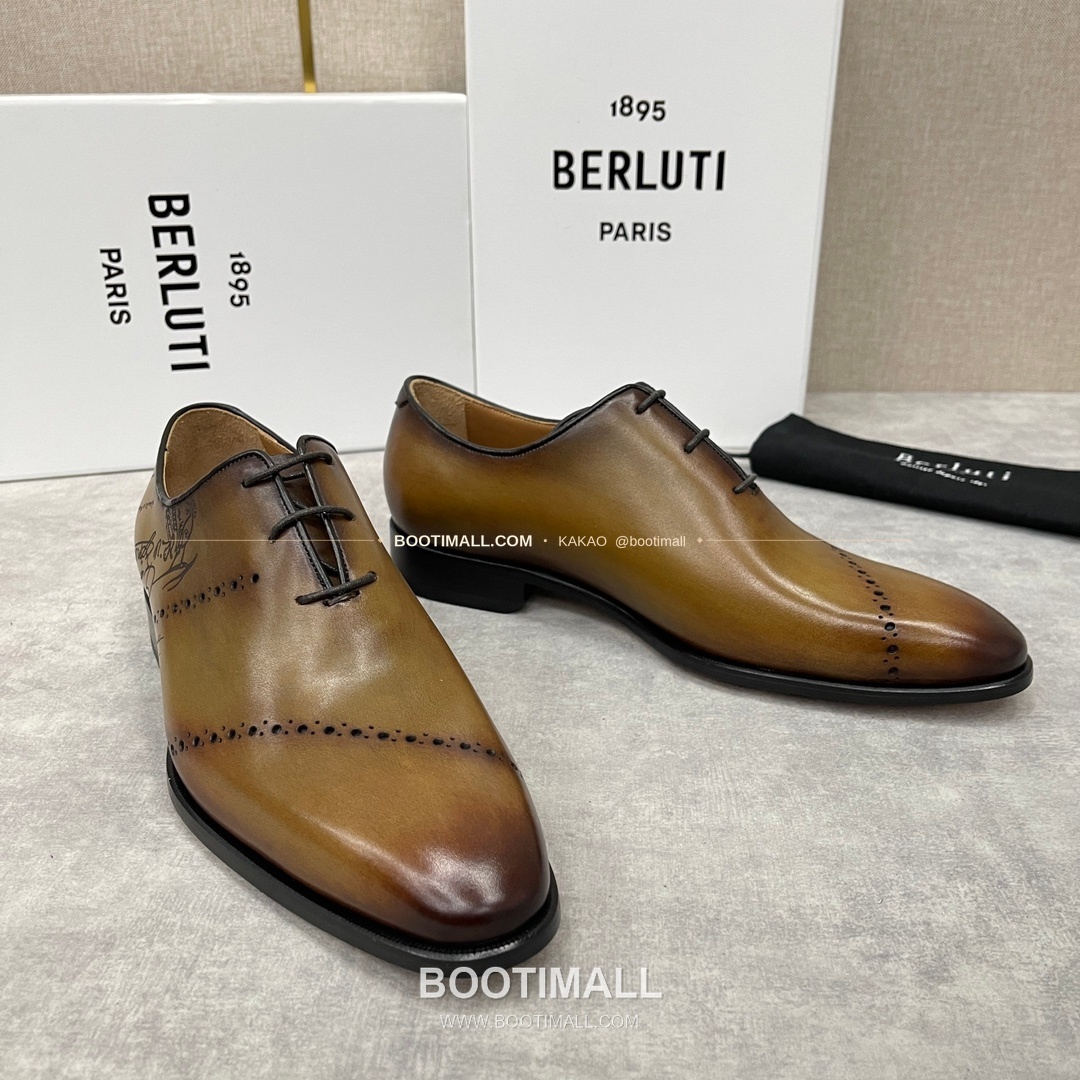 벨루티 송아지가죽 브로그 펀칭 굿이어웰트 옥스퍼드 Berluti Calfskin Brogue Perforated Goodyear Welt Oxford Shoes 11