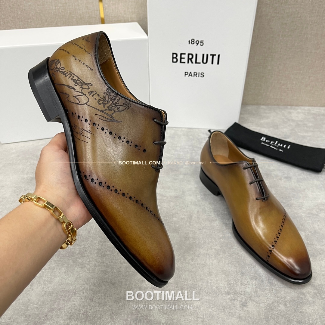 벨루티 송아지가죽 브로그 펀칭 굿이어웰트 옥스퍼드 Berluti Calfskin Brogue Perforated Goodyear Welt Oxford Shoes 13